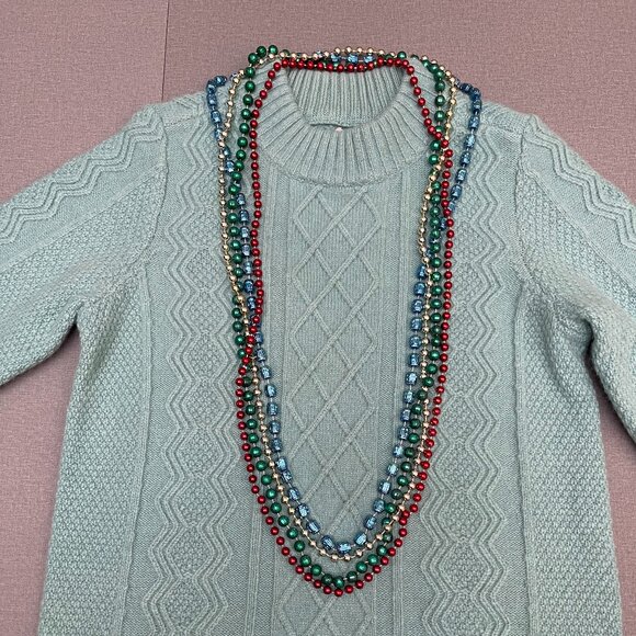 4 pack long decorative necklace and sweater necklace bundle - Picture 4 of 4